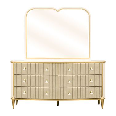 Scotts Square Dresser with Mirror In Light Champagne