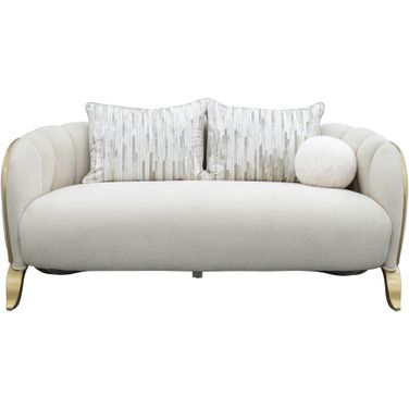 Scotts Square Loveseat In Light Champagne