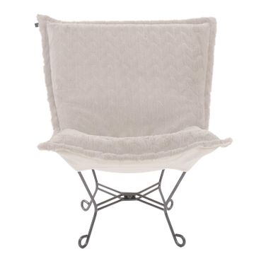 Scroll Puff Chair Angora In Natural