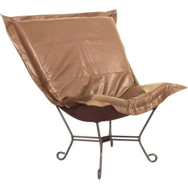 Scroll Puff Chair Avanti Titanium Frame In Bronze