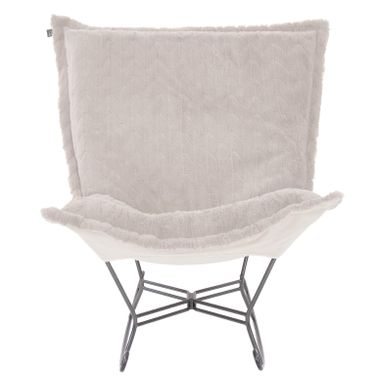 Scroll Puff Rocker Angora In Natural