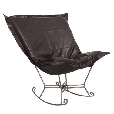 Scroll Puff Rocker Avanti Titanium Frame In Black