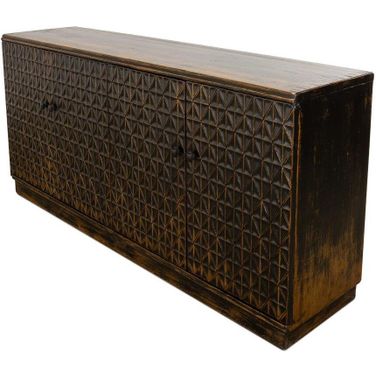 Scrubboard Ebony Black Front Sideboard