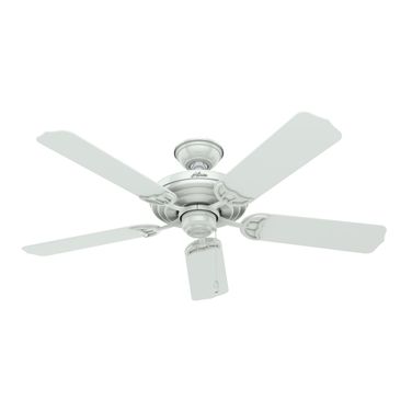 Sea Air 52 Inch Indoor/Outdoor Ceiling Fan and Pull Chain In White