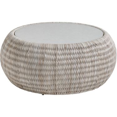 Seabrook Round Cocktail Table In Ivory