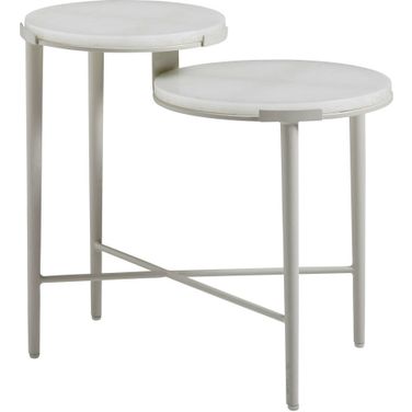 Seabrook Tiered End Table In Ivory