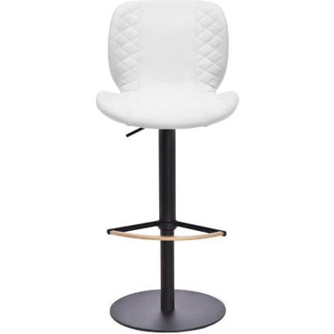 Sean Hydraulic Barstool In White