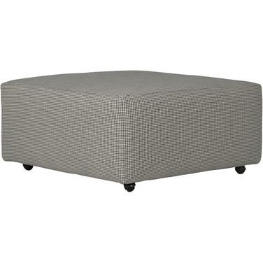Searsport Castered Cocktail Ottoman In Charcoal