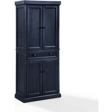 Seaside Kitchen Storage Pantry In Distressed Navy