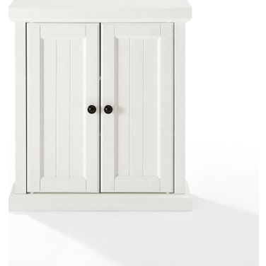 Seaside Wall Mounted Storage Cabinet In Distressed White