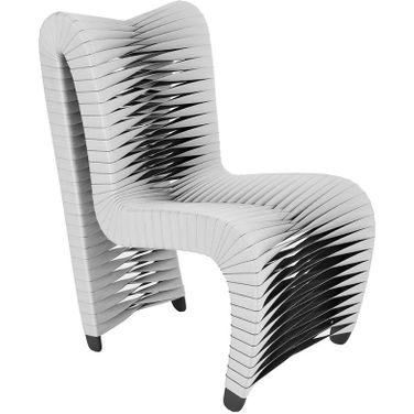 Seat Belt Dining Chair In Black and White