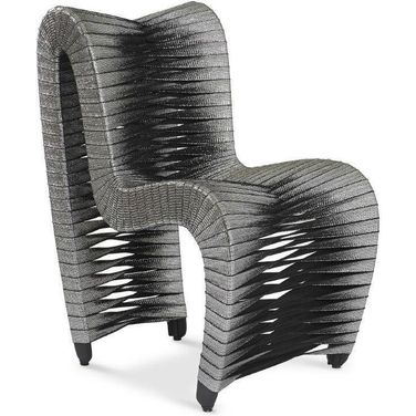Seat Belt Dining Chair In Silver