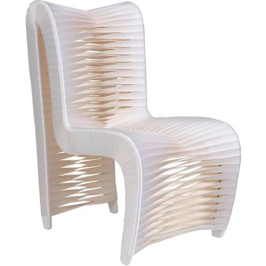 Seat Belt Cotton Dining Chair In White