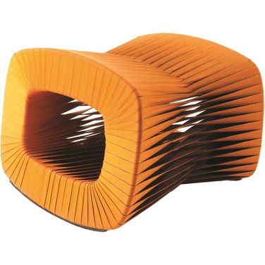 Seat Belt Ottoman In Orange