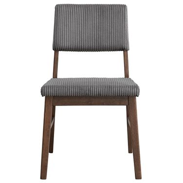 Seda Side Chair Set of 2 In Gray and Walnut