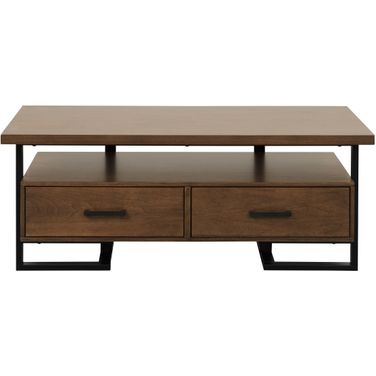Sedley Walnut and Rustic Black Cocktail Table
