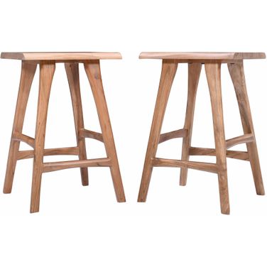 Sedona Backless Counter Barstool Set of 2 In Gold