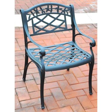 Sedona Cast Aluminum Outdoor Chair In Black - Set of 2