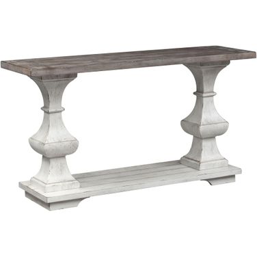 Sedona Heavy Distressed White Sofa Table
