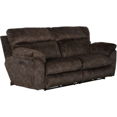 Sedona Mocha Power Reclining Sofa With Power Lumbar