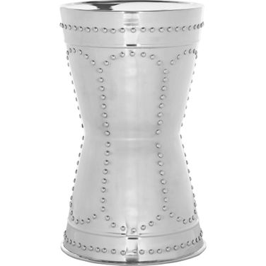 Sedona Silver Metal Art Table Stool