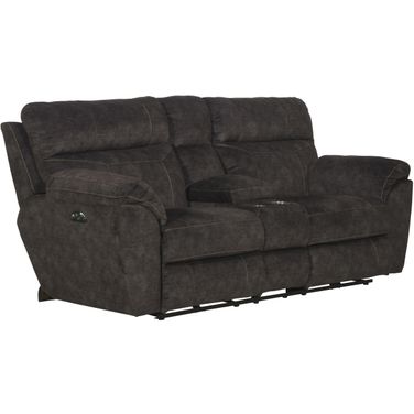 Sedona Smoke Power Reclining Console Loveseat
