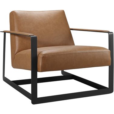 Seg Vegan Leather Upholstered Vinyl Accent Chair