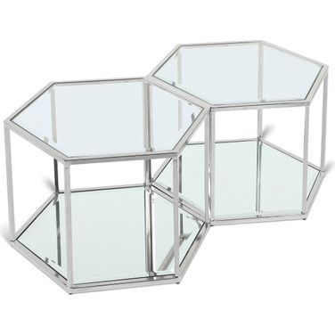 Sei 2 Piece Coffee Table In Chrome