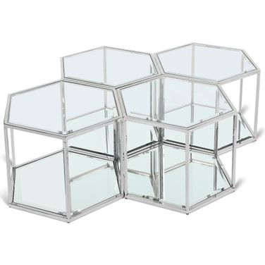 Sei 4 Piece Coffee Table In Chrome
