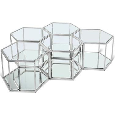 Sei 5 Piece Coffee Table In Chrome