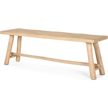 Sekou Wooden Craftsman Bench In Light Brown
