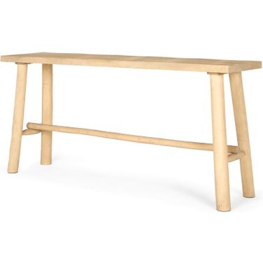 Sekou Wooden Craftsman Console Table In Light Brown