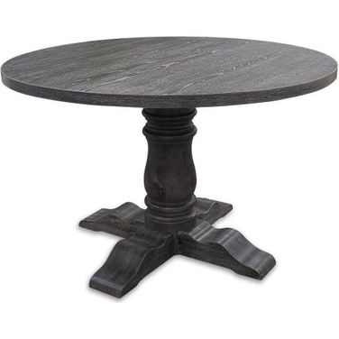 Selena Solid Wood Dining Table In Weathered Gray