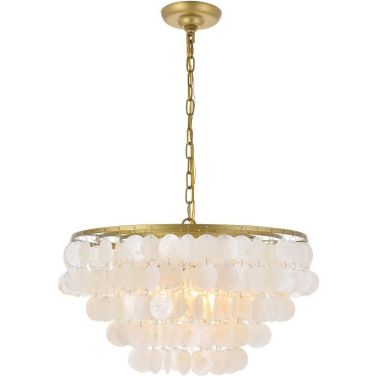 Selene 4 Light Brass Pendant
