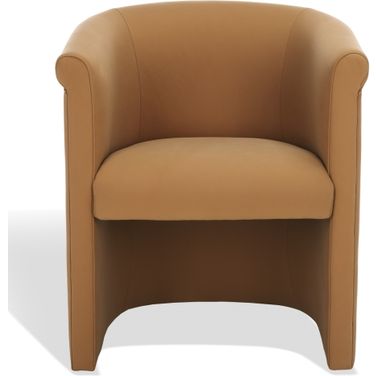 Selina Barrel Back Dining Chair In Brown
