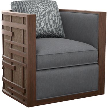 Featured Upholstery Semerang Swivel Chair In Gray