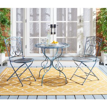 Semly 3Pcs Bistro Setting in Antique Blue