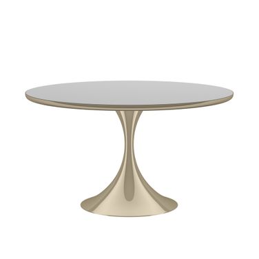 Semper 54 Inch Round Dining Table In Gold