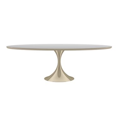 Semper 96 Inch Oval Dining Table In Gold