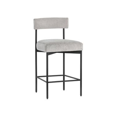 Seneca Counter Stool In Black and Polo Club Stone