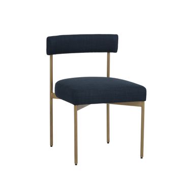 Seneca Dining Chair Set of 2 In Arena Navy and Antique Brass