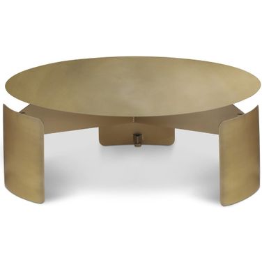 Senshi Industrial Coffee Table In Brass