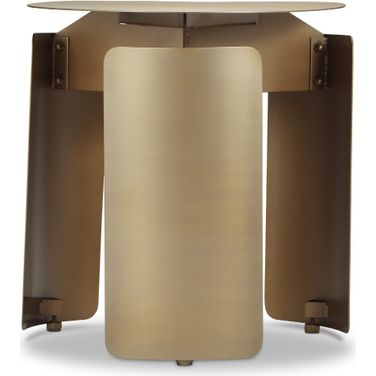 Senshi Industrial End Table In Brass