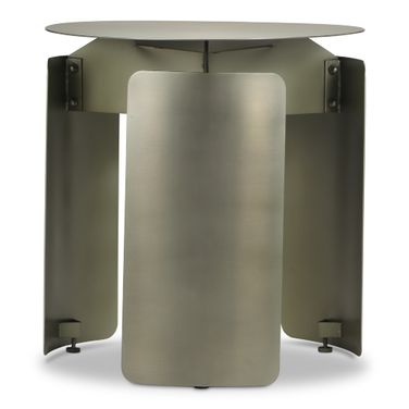 Senshi Industrial End Table In Nickel
