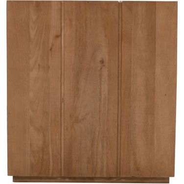 Sequoia 22 Inch Cube Carved End Table In Rustic Brown