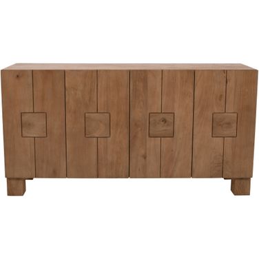 Sequoia 62 Inch 4 Door Sideboard Storage Cabinet In Rustic Brown
