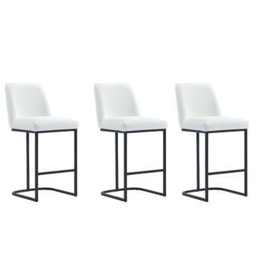 Serena Counter Stool Set of 3 In White