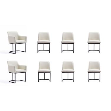 Serena Dining Chair Set of 8 In Cream