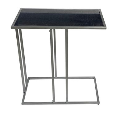 Serena End Table In Black Marble and Industrial