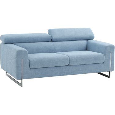 Serena Modern Sofa (Loveseat) In Silver and Blue
